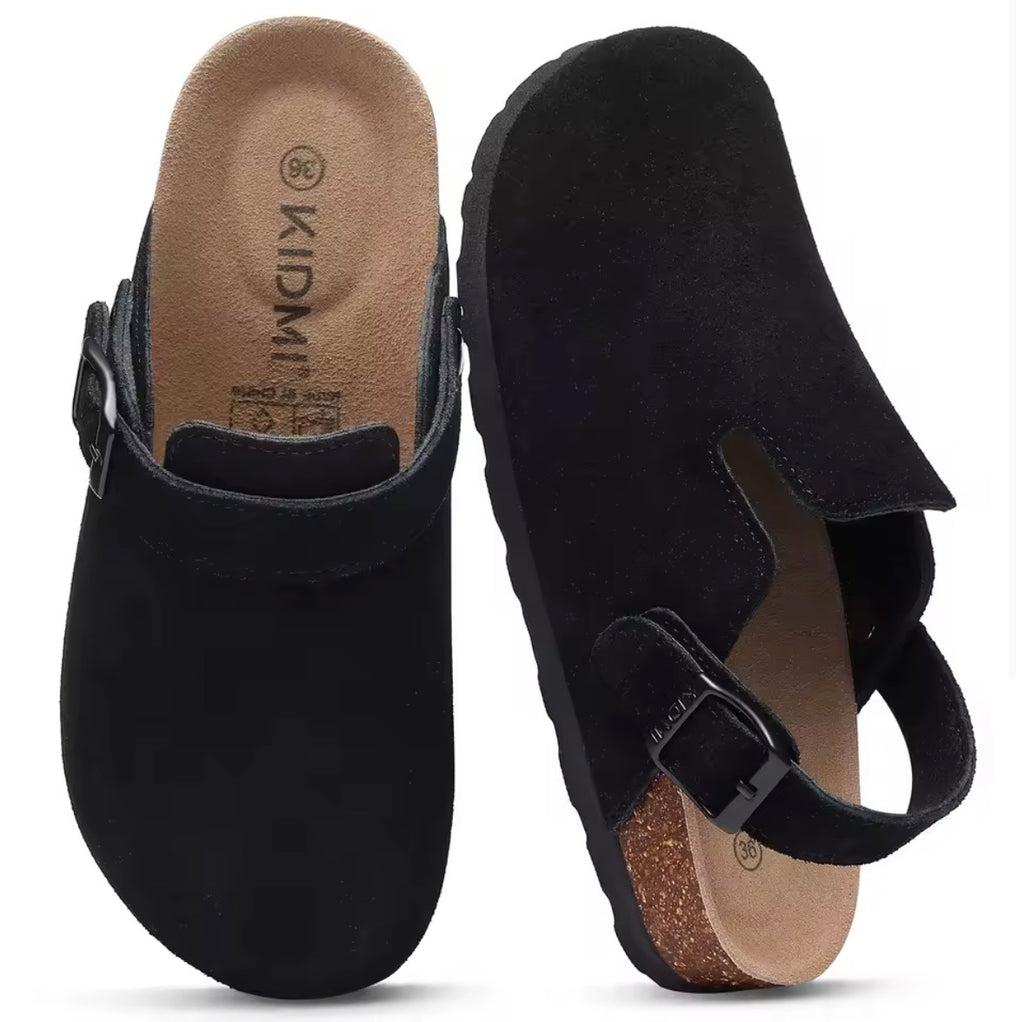 Suede Cork Clogs