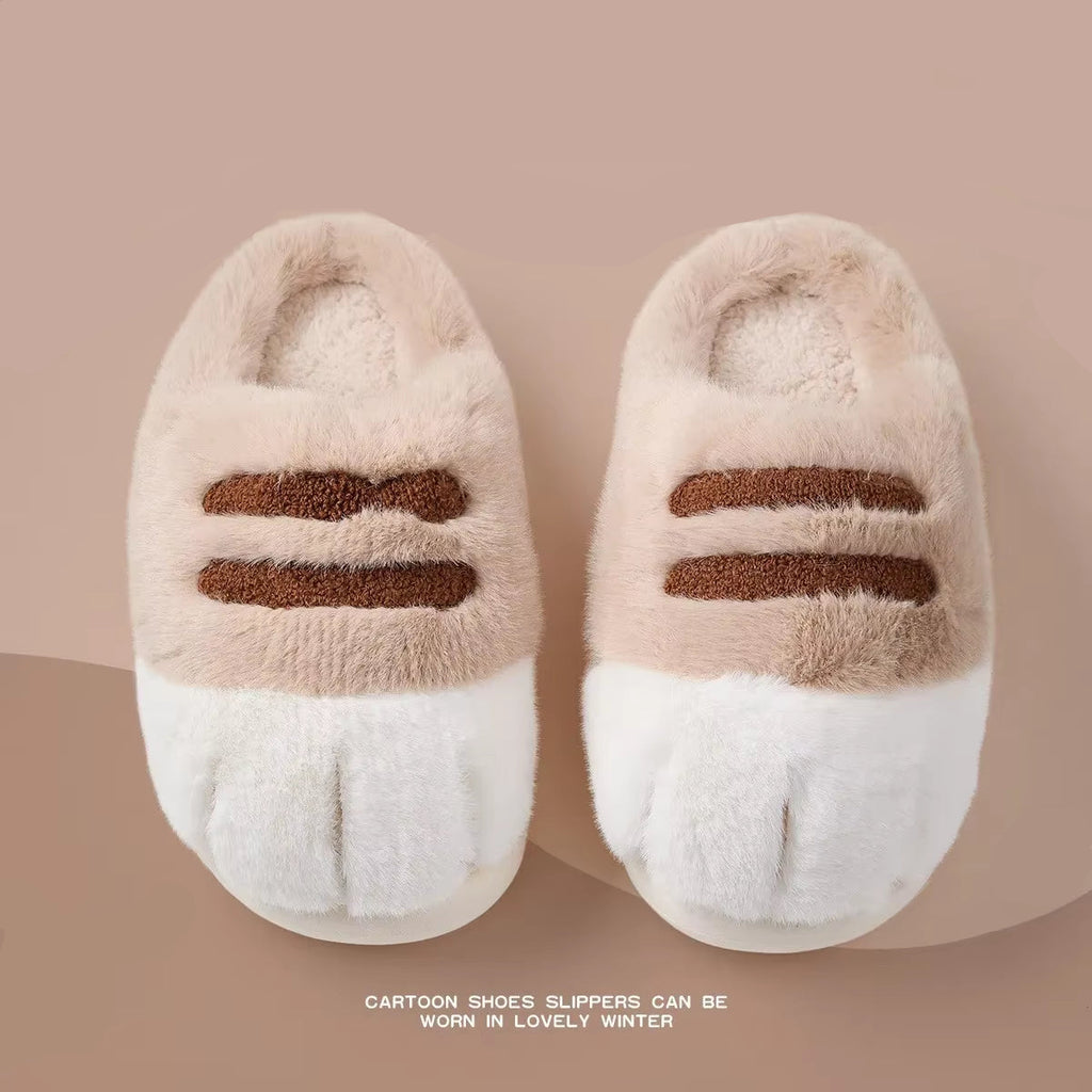 Cat Paw Plush Slippers
