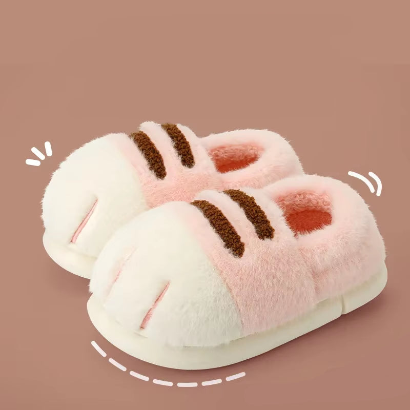 Cat Paw Plush Slippers