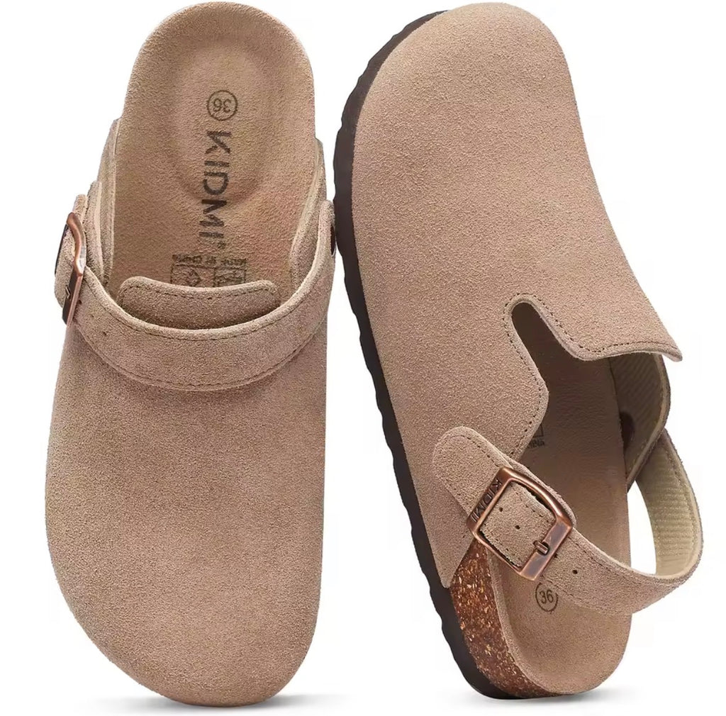Suede Cork Clogs
