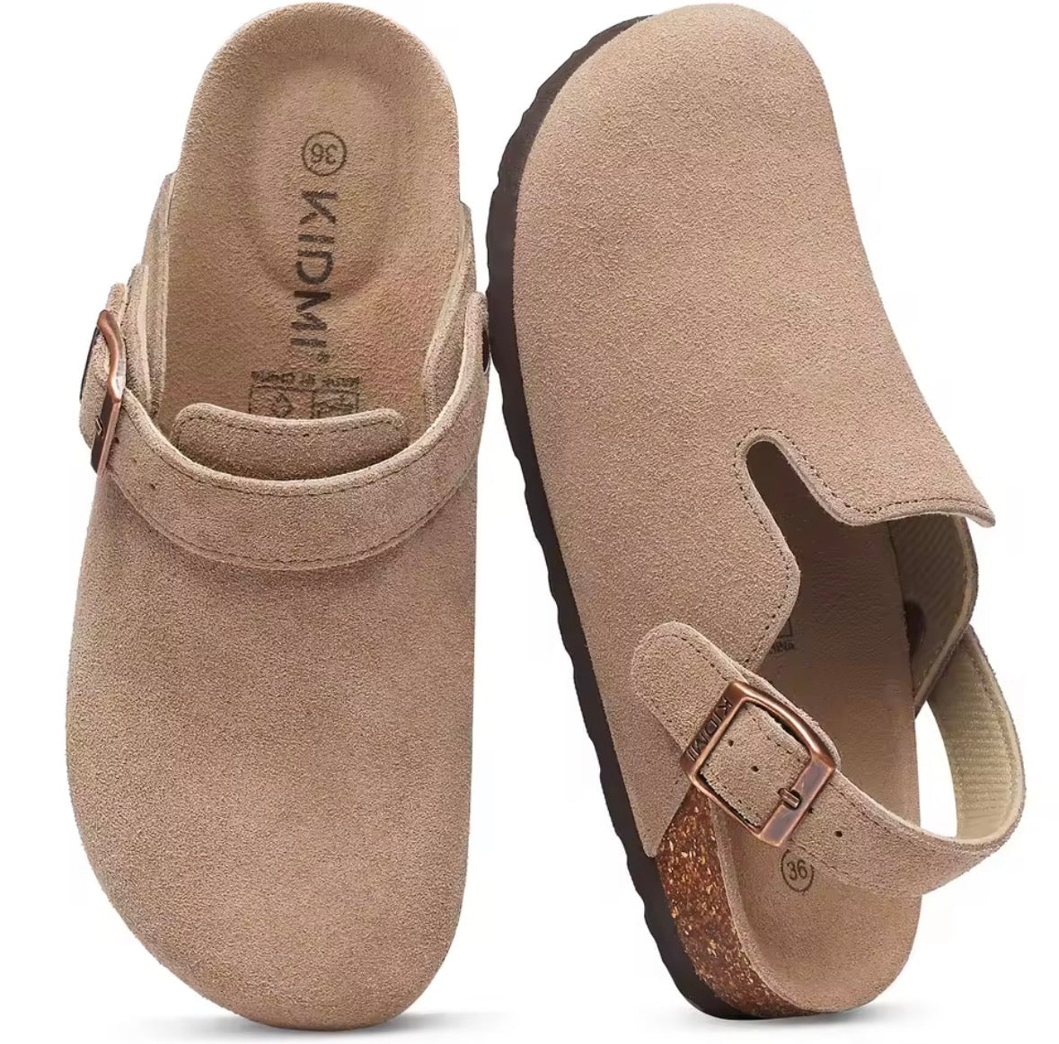Suede Cork Clogs