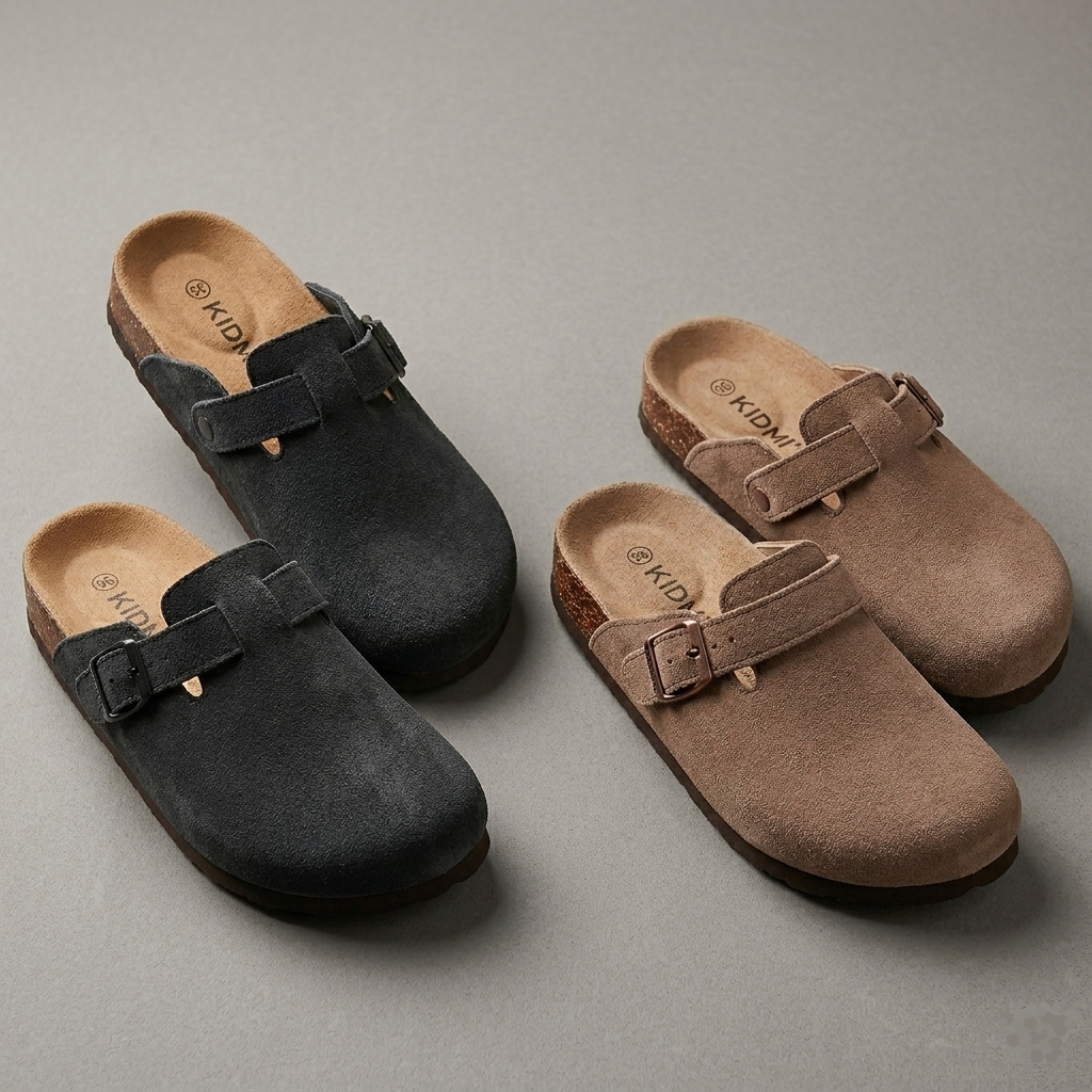 Suede Cork Clogs