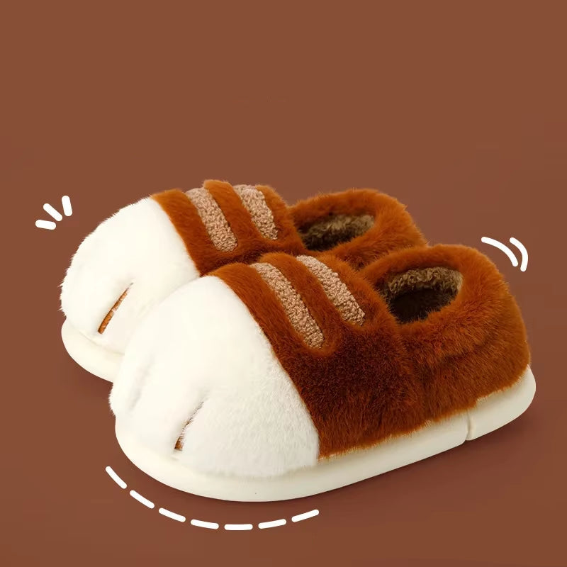 Cat Paw Plush Slippers