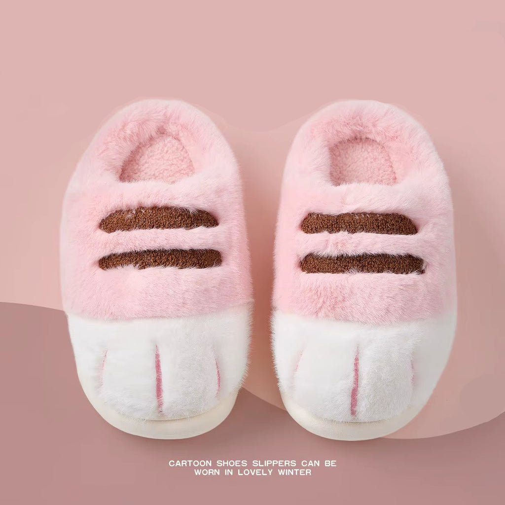 Cat Paw Plush Slippers