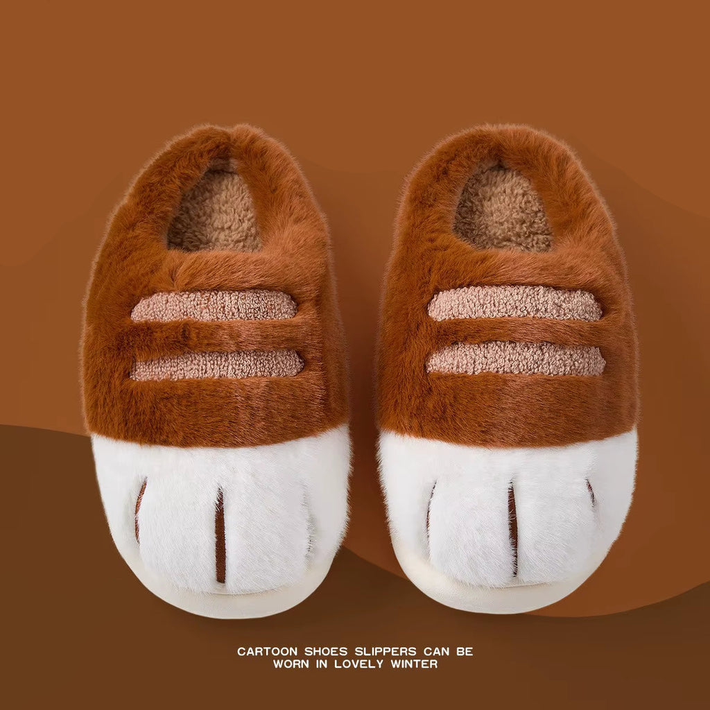 Cat Paw Plush Slippers